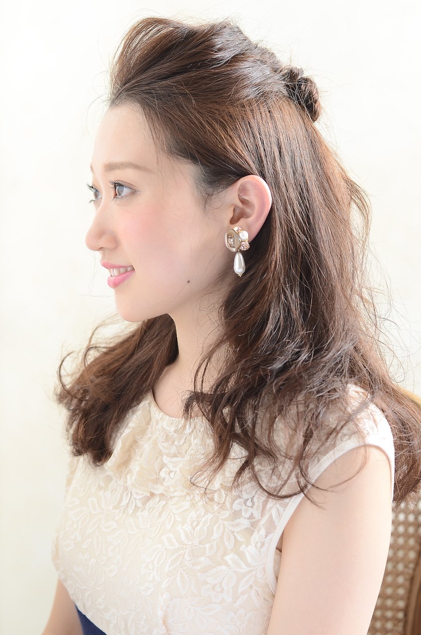 『SHARE』☆簡単！可愛い+*オールバックリボンハーフアレンジ☆