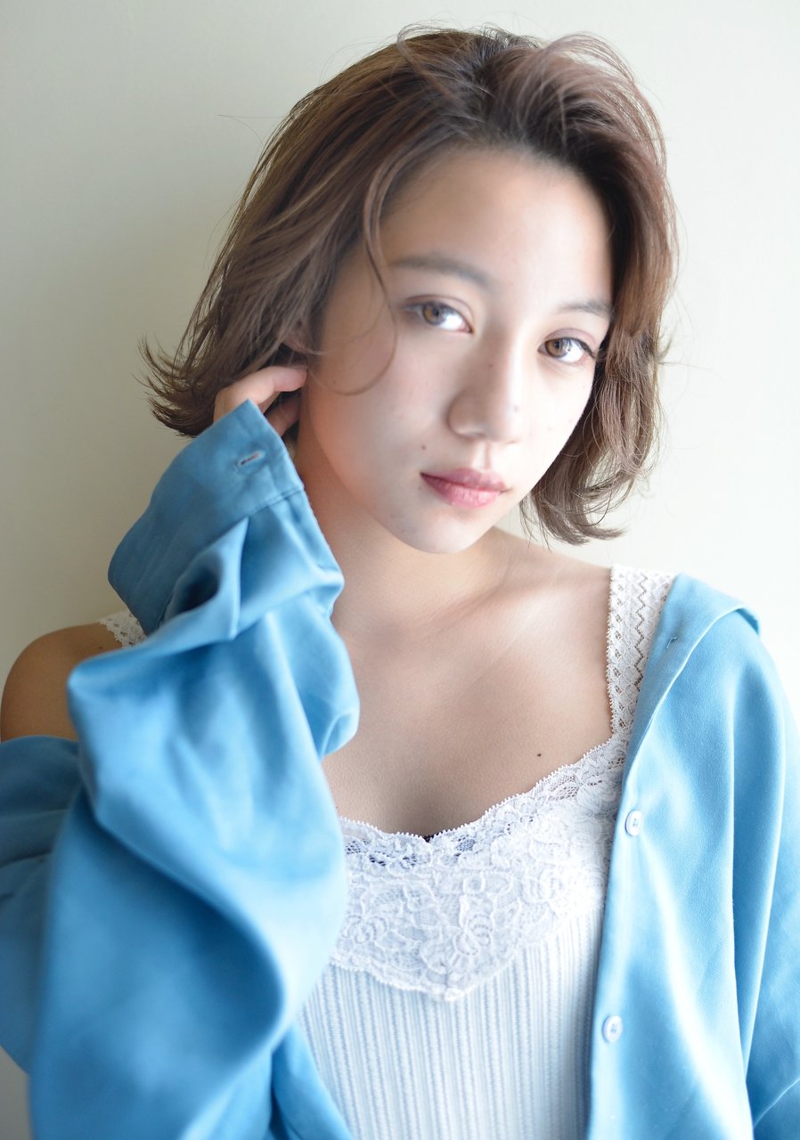 plumy斜めバングxブルージュxボルドーxクラシカルxワンレン
