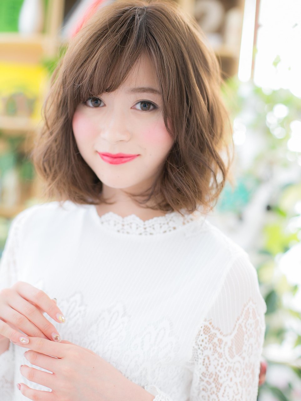 *bliss川口*斜めバングｘくせ毛風カールのエレガンス大人ボブa
