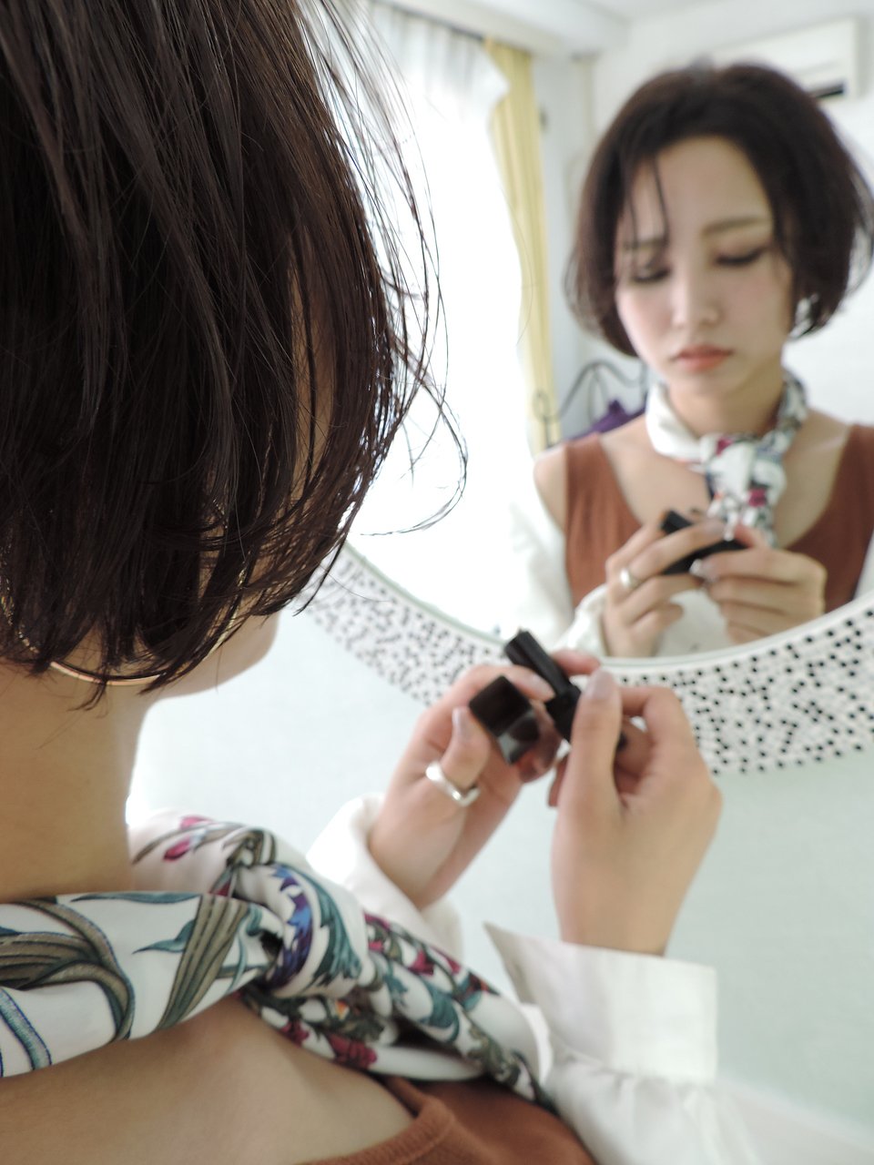 乾かすだけでまとまるショートボブ♪濡れ髪セットでツヤ美人