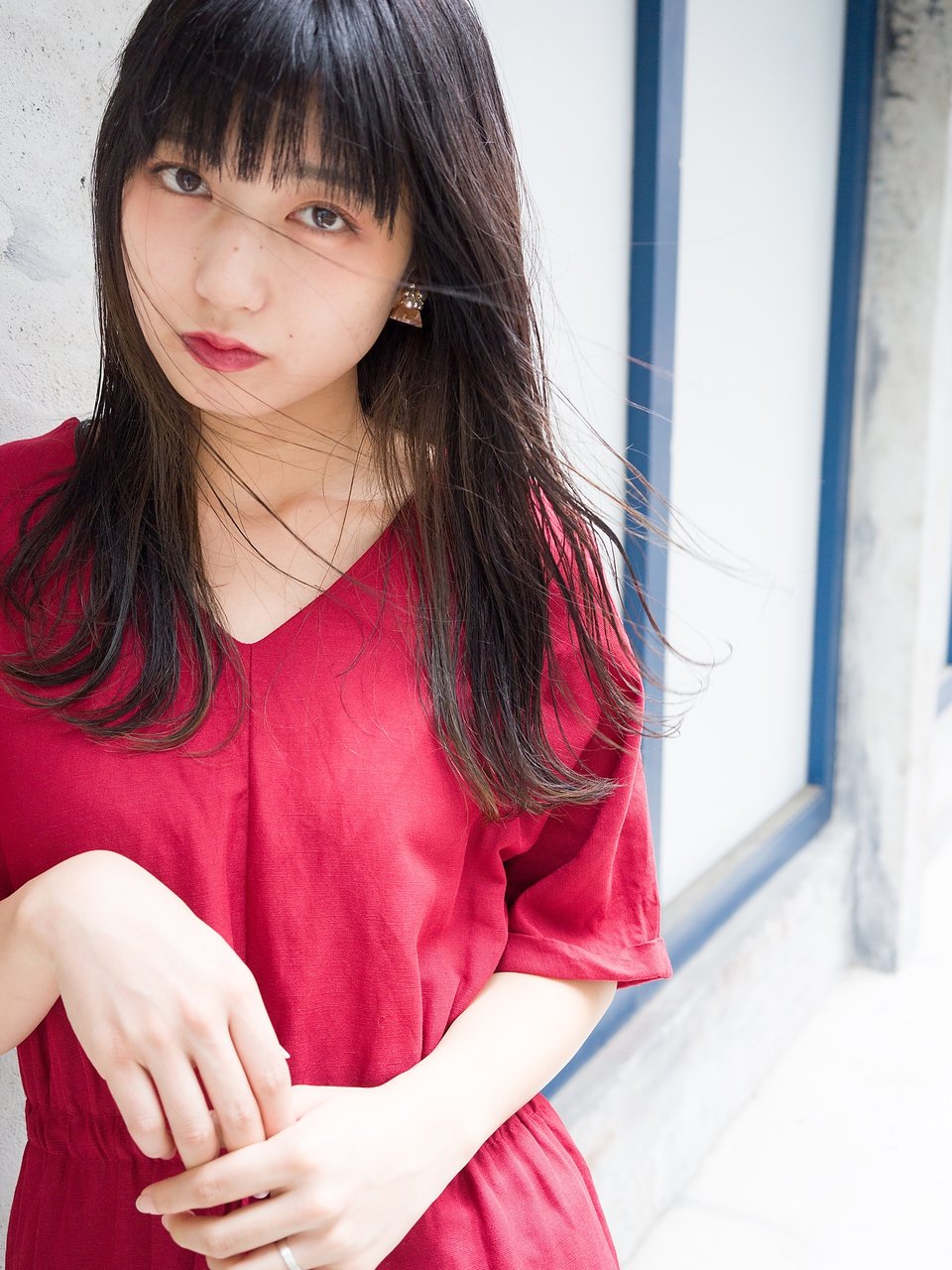風に吹かれても可愛いヘア