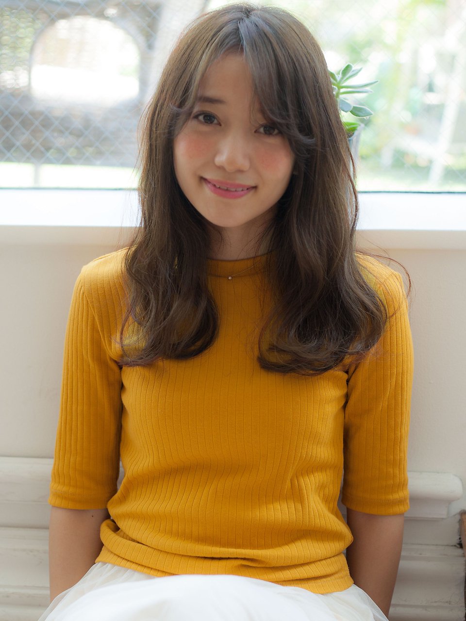 外国人風ブリーチなしハニーヘアマーメイドアッシュグレージュ
