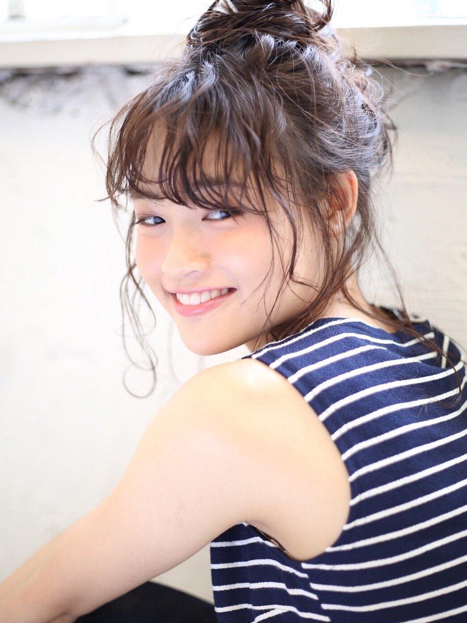 無造作おだんごヘアアレンジ