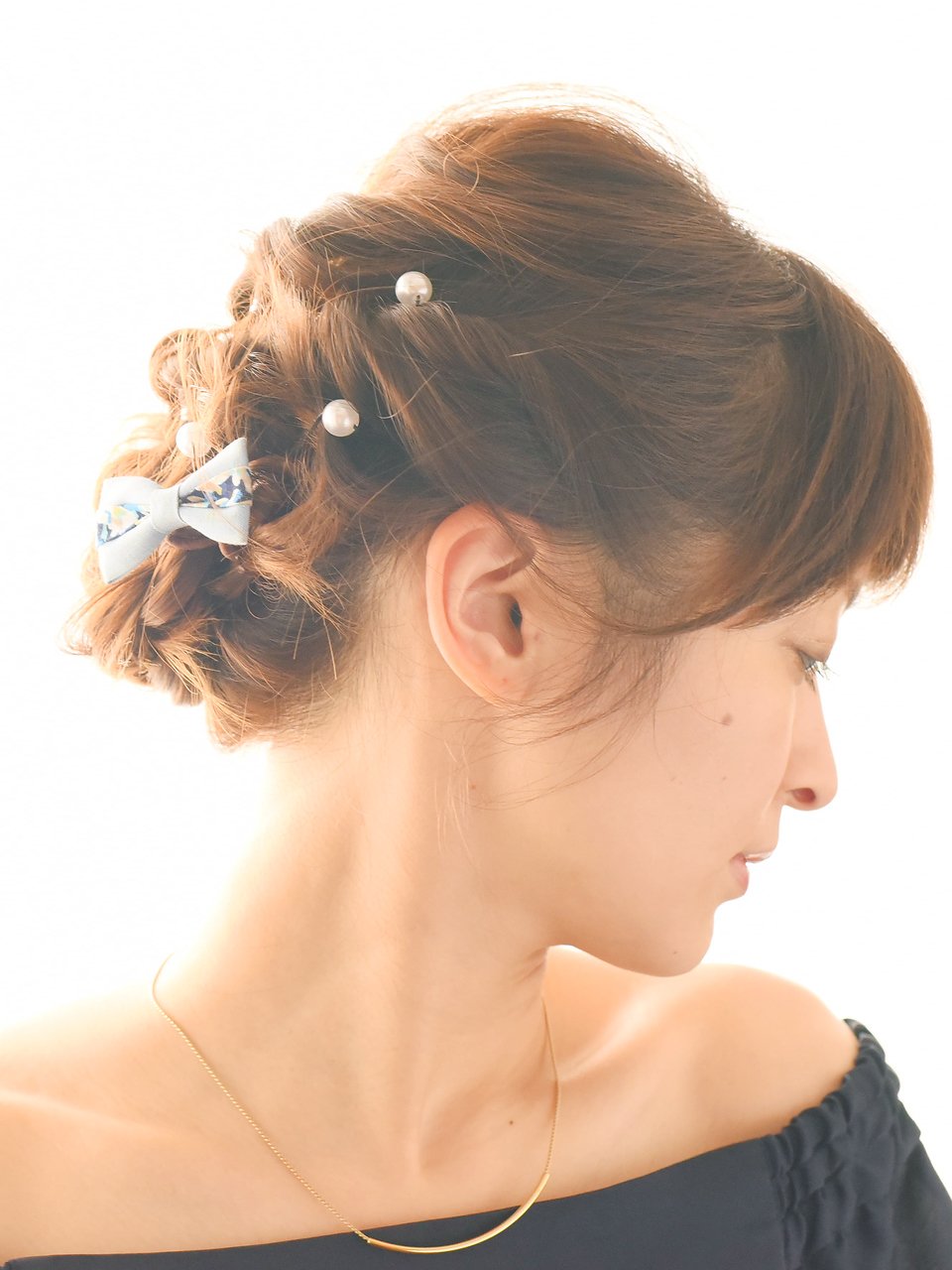 ヘアセット★くるりんぱ&三つ編みアレンジ