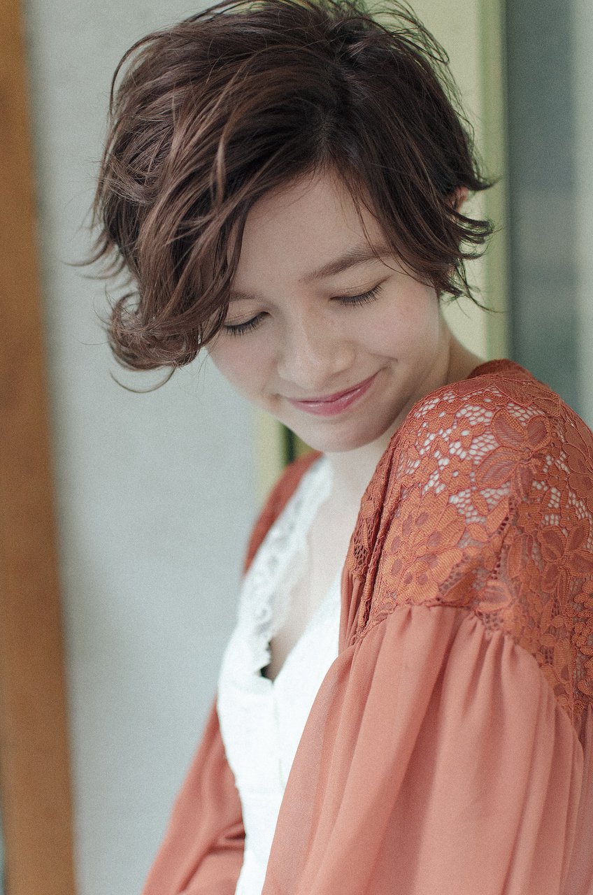 〔富山　夏妃〕大人女子のヴェールウェーブショートボブ