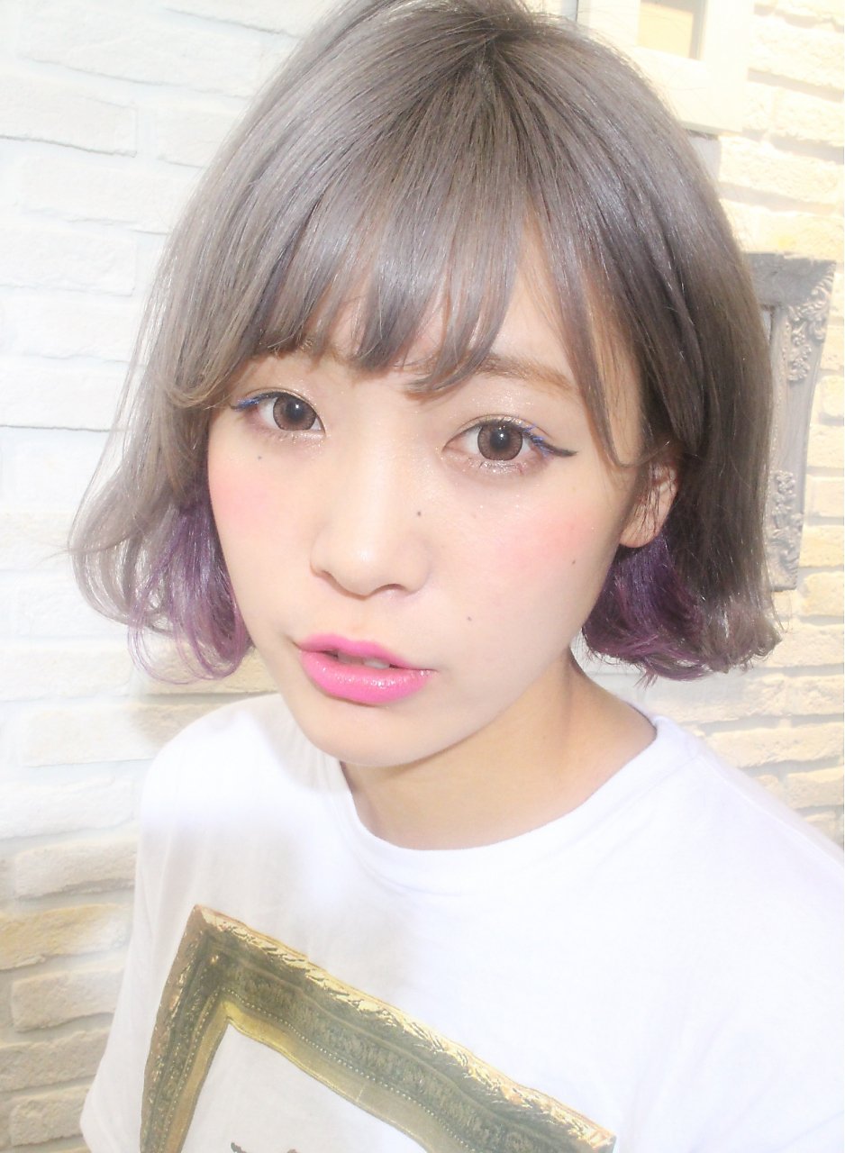 ◆miel&melgina 吉祥寺◆ホワイトグレー Ｘ インナーラベンダー