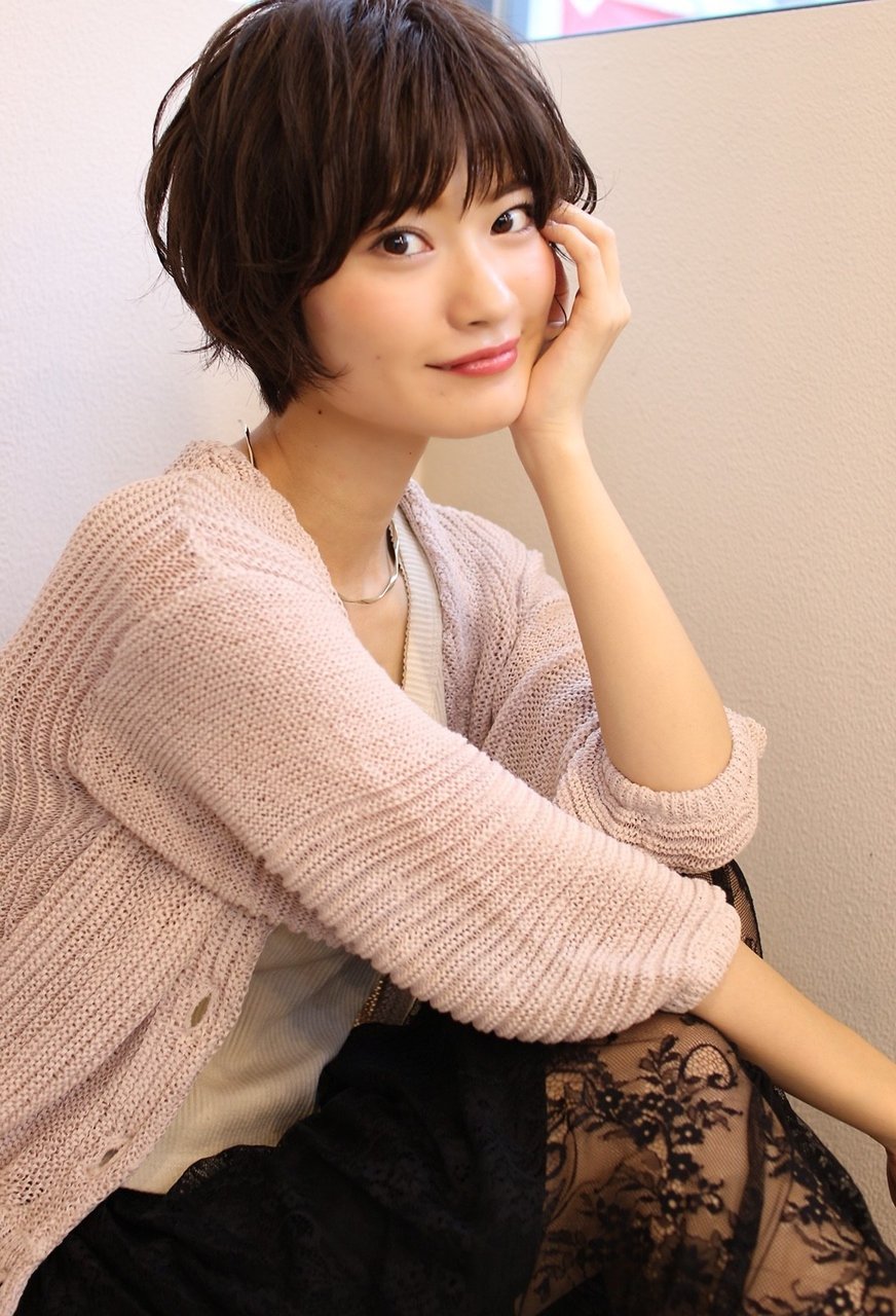 小顔ゆるふわ愛されひし形シルエットショートボブ