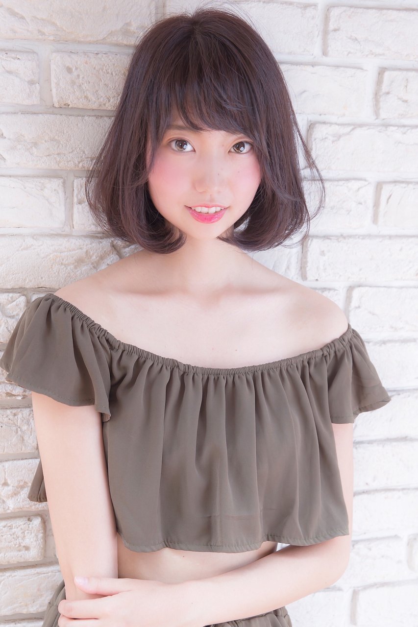 《LAGOON》小顔ひし形シルエット☆大人可愛いナチュラルボブ