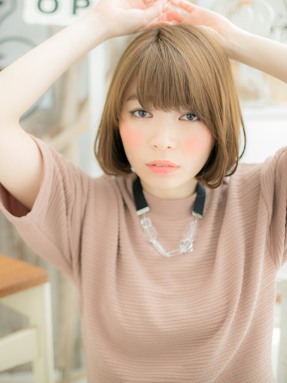 【オシャレな個性的ボブ】