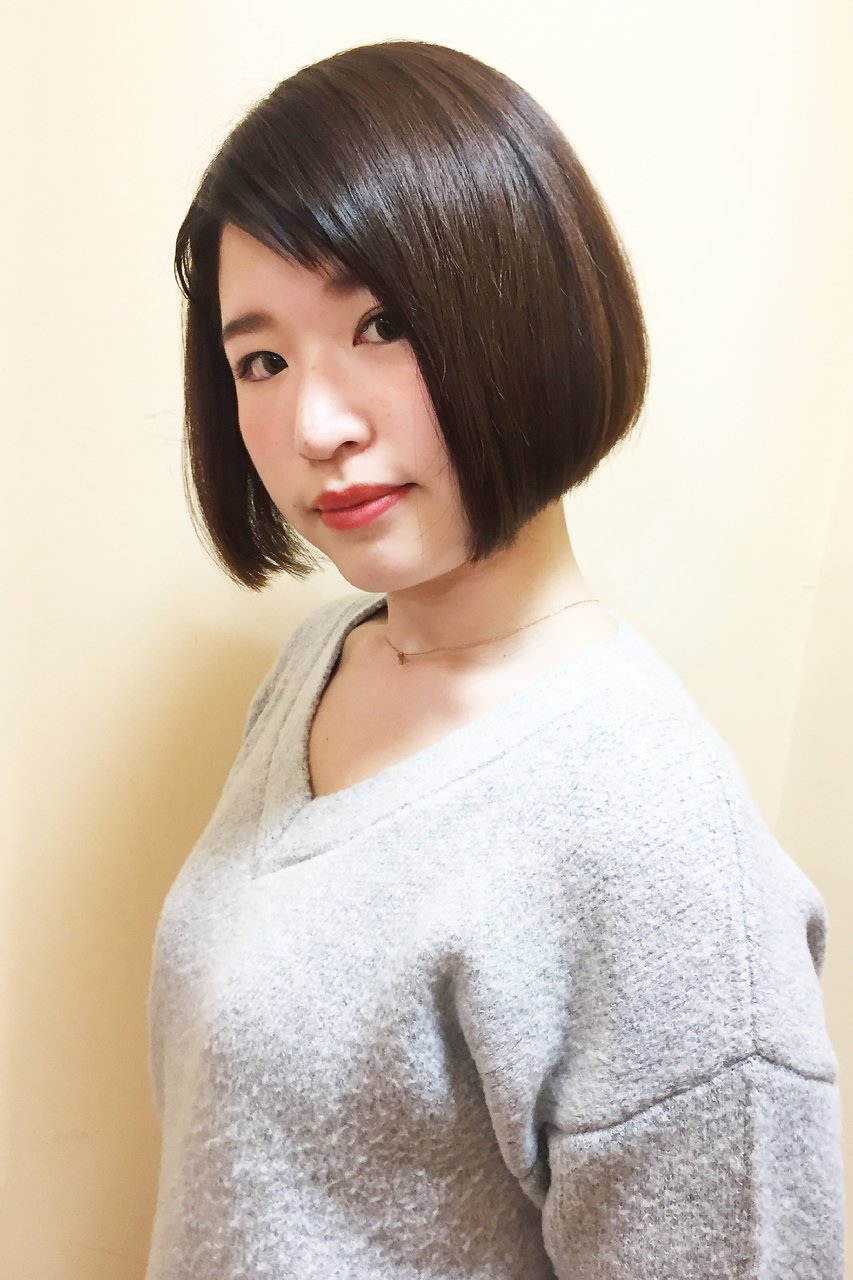 【morio池袋】大人黒髪ストレートボブ