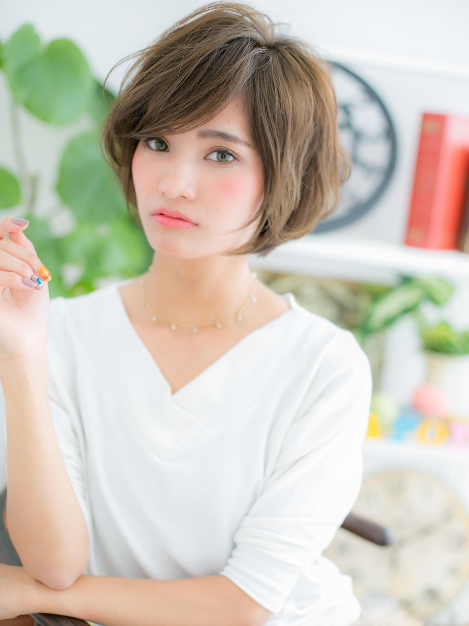 【macaron】ゆるふわフリンジショートボブ
