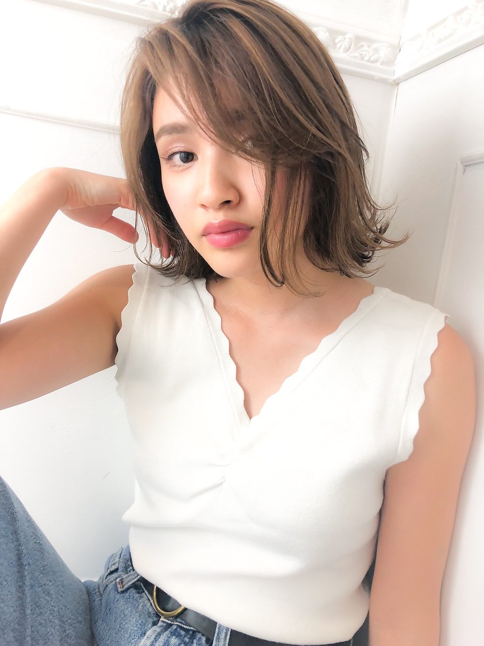 ハイライトたっぷりのミルクティーカラー◎feuille尾鷲