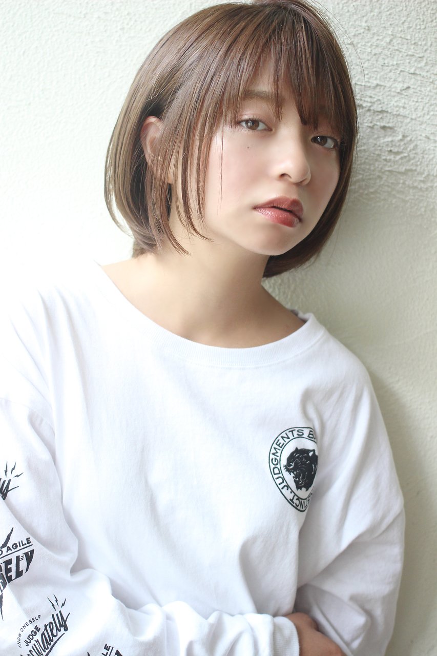 【Un ami】《増永剛大》透け感がオシャレ...耳かけショートボブ