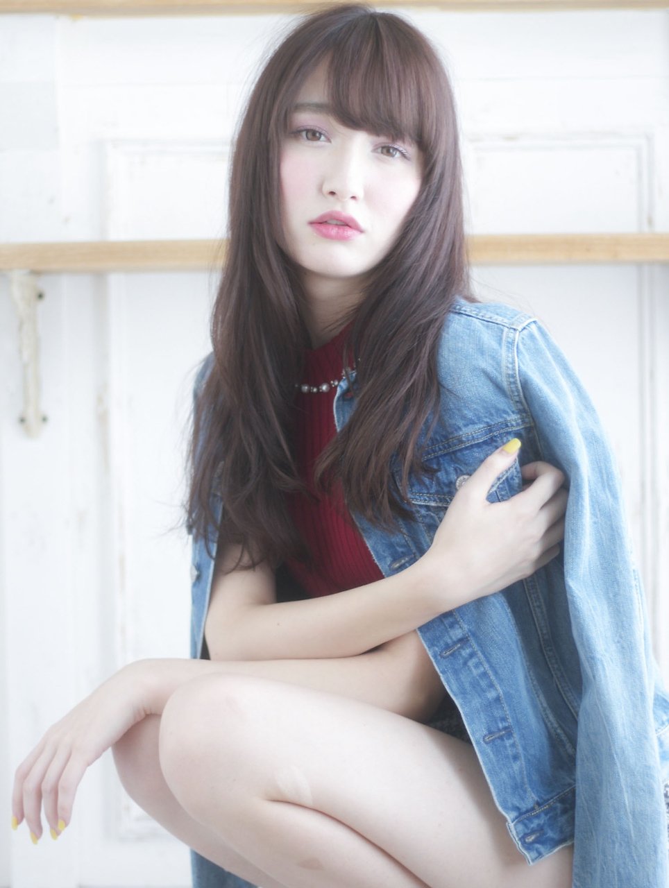 ゆるやか大きめニュアンスカールの大人ロングs-158
