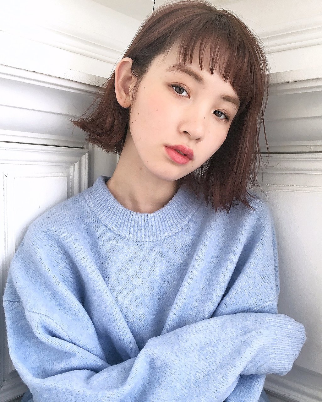 大人カジュアル♪内巻きも決まる外ハネシースルーボブ☆