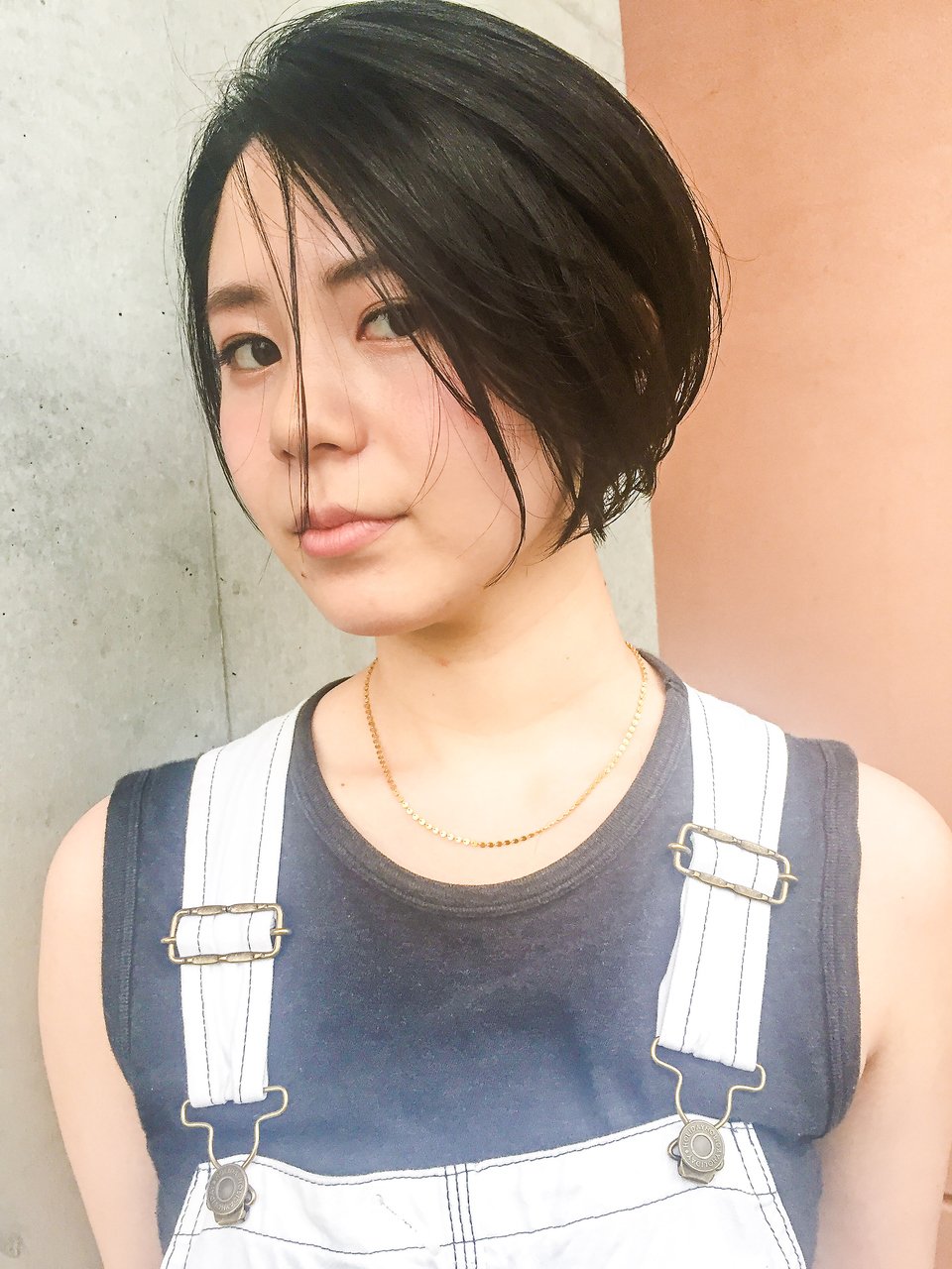 似合わせカット前下がりショート