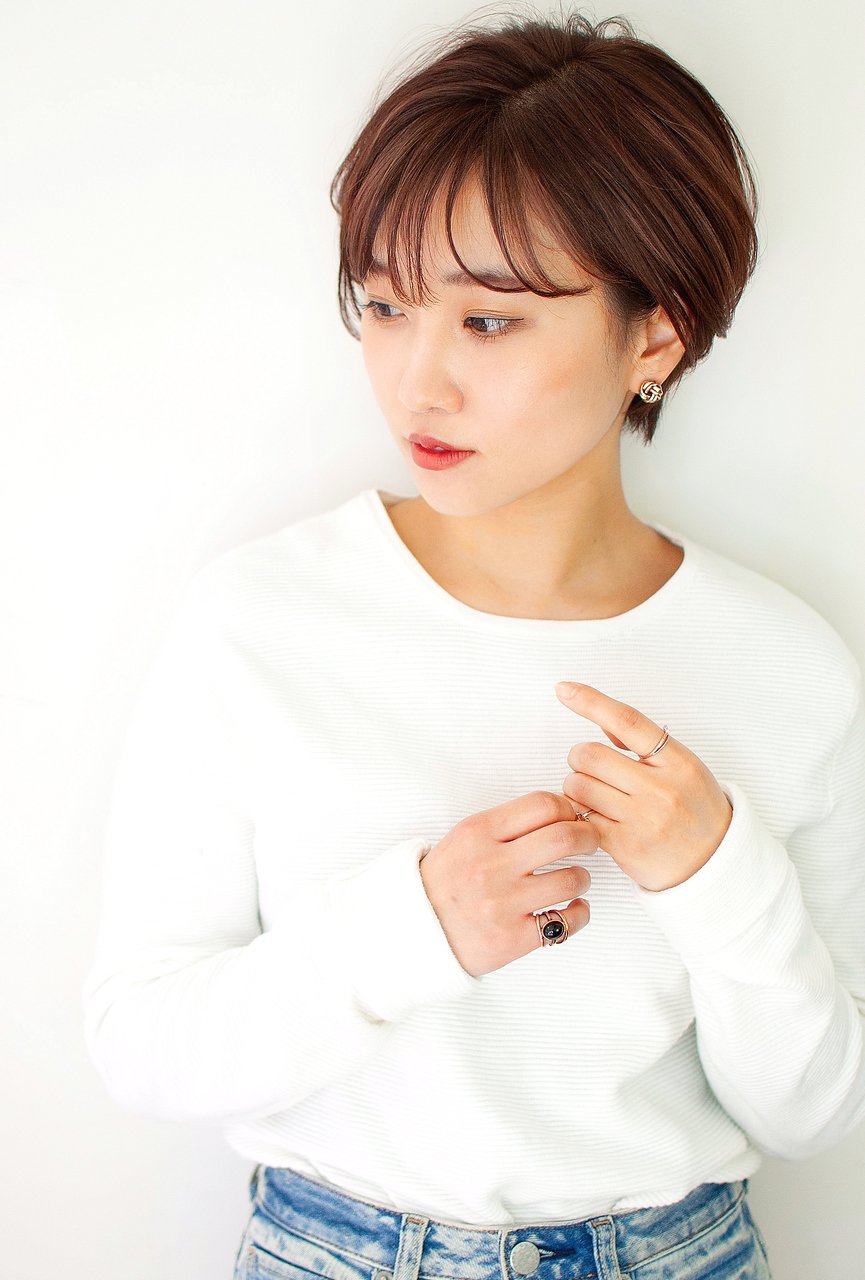 【CARE UMEDA】ゆるめカールと薄め前髪が可愛いショート　徳田
