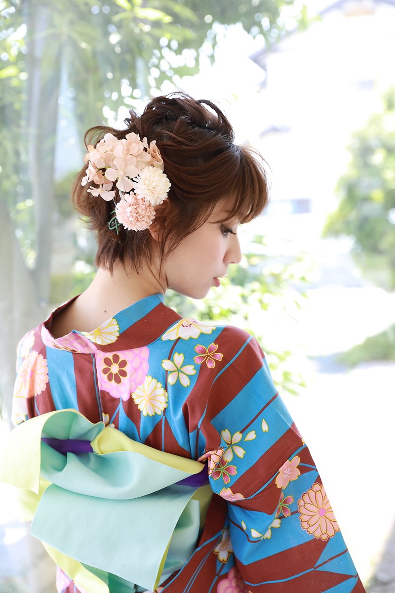 Bella Yumie☆褒められ髪☆ショートヘアの浴衣アレンジ