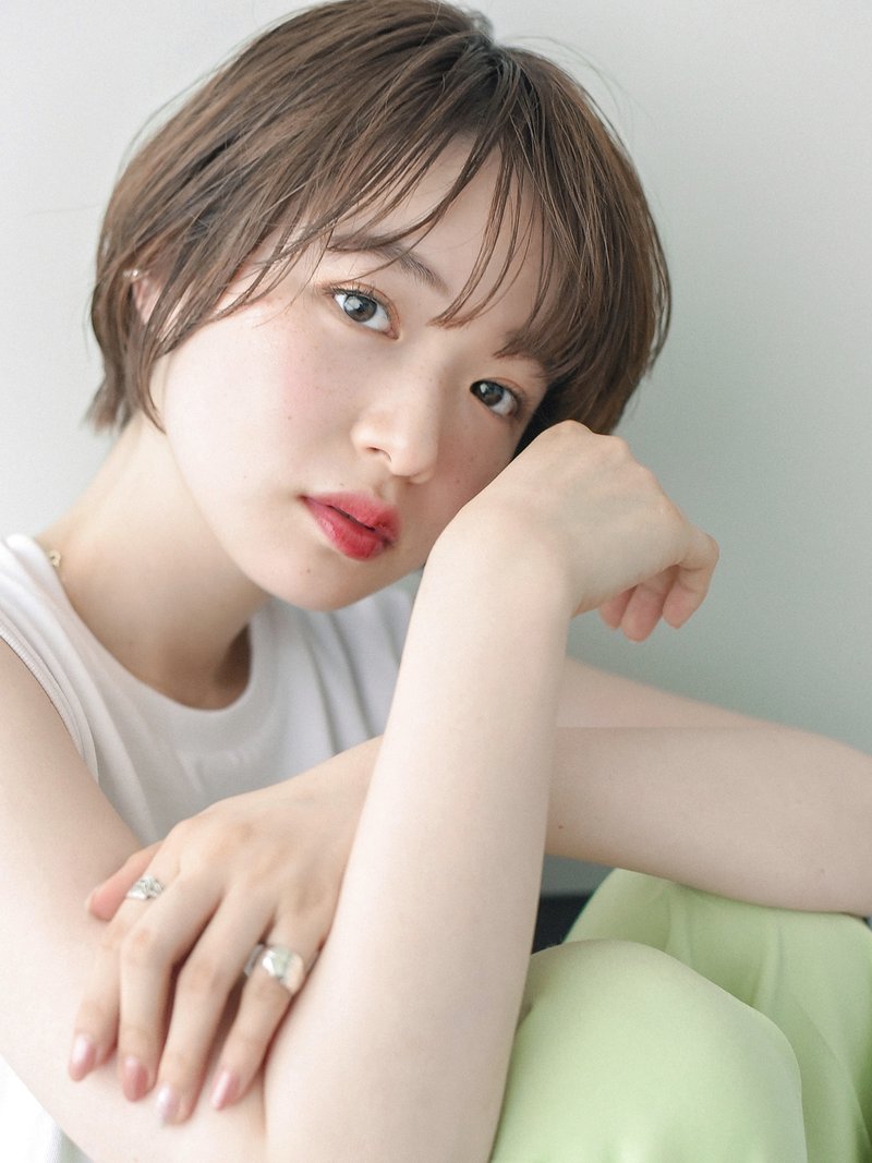 【LIPPS銀座荒田和哉】小顔 ショート ボブ 大人 ベージュ