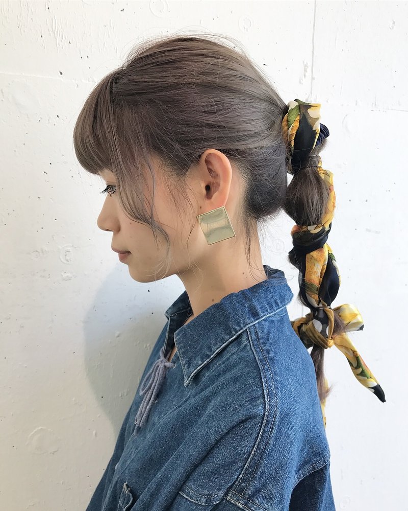 【Amber 】板井響子   スカーフヘアアレンジ