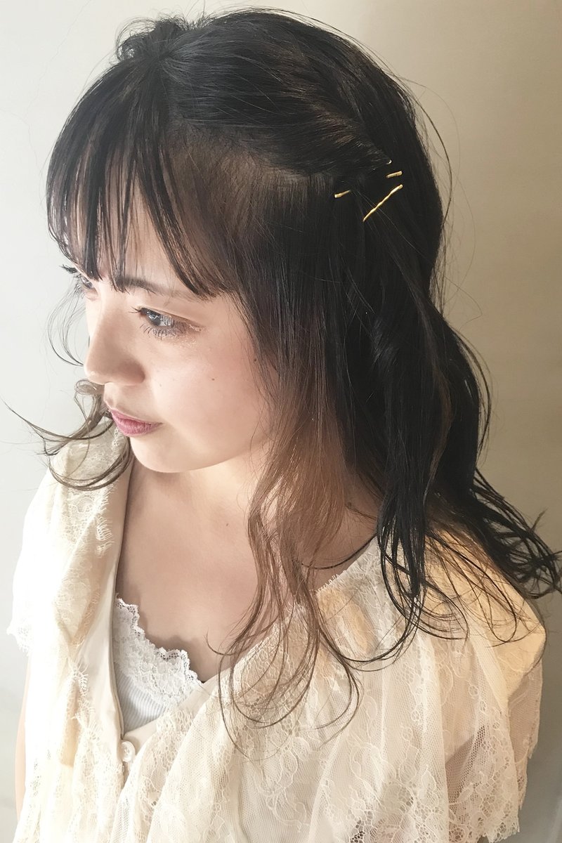 ポイントカラー ロング サイドインナーカラー