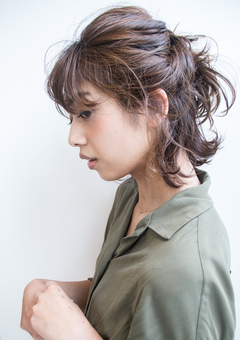 無造作カール 小顔ヘアアレンジ　ヘアセット