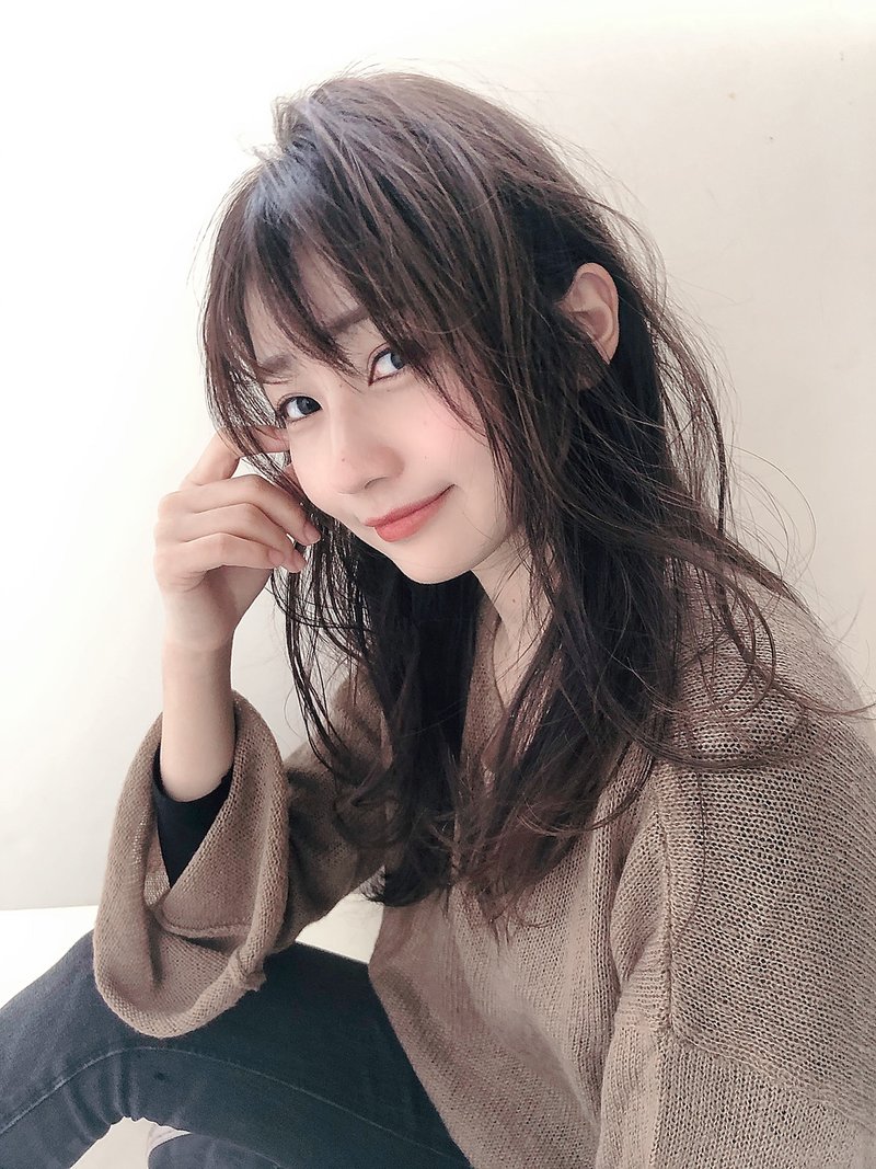 【アフロート浅井】ゆるミックス毛先パーマ　黒髪