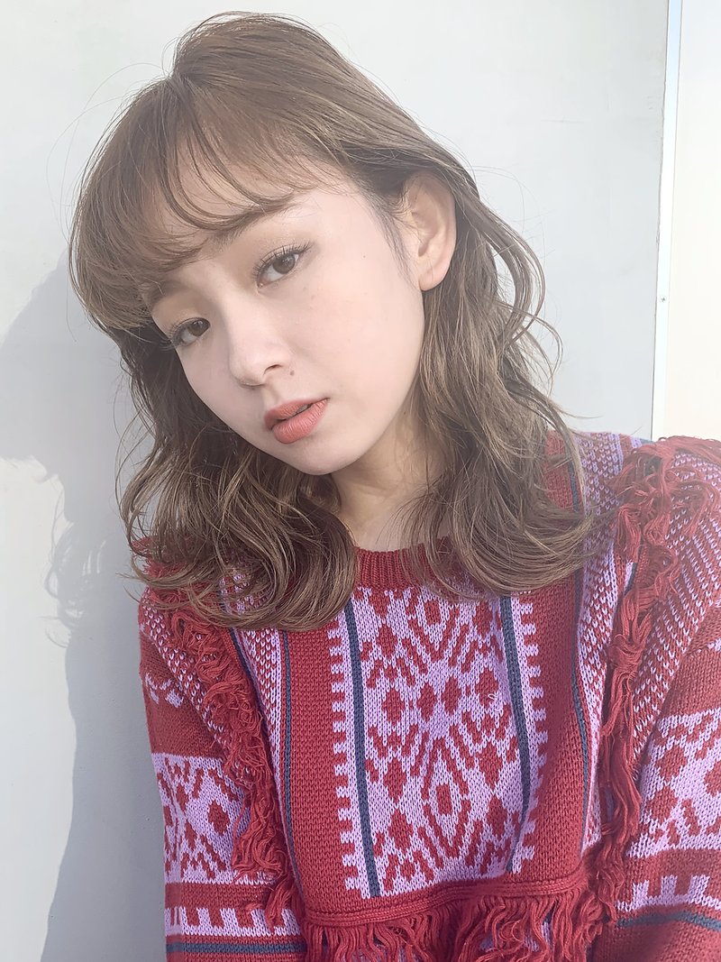 ゆるウエーブ_アッシュブラウンネオウルフ外ハネボブ_57129