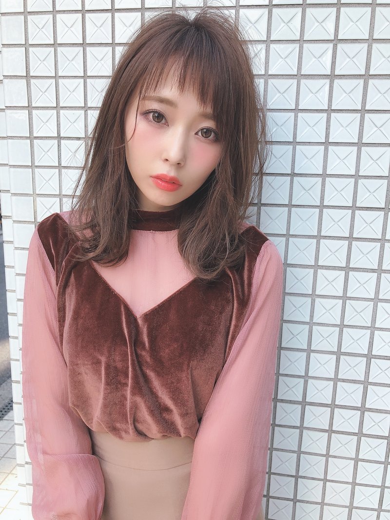 オン眉アシメバング