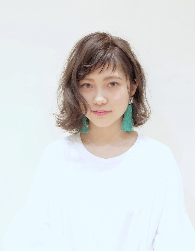 アシメバング×ウェーブボブ
