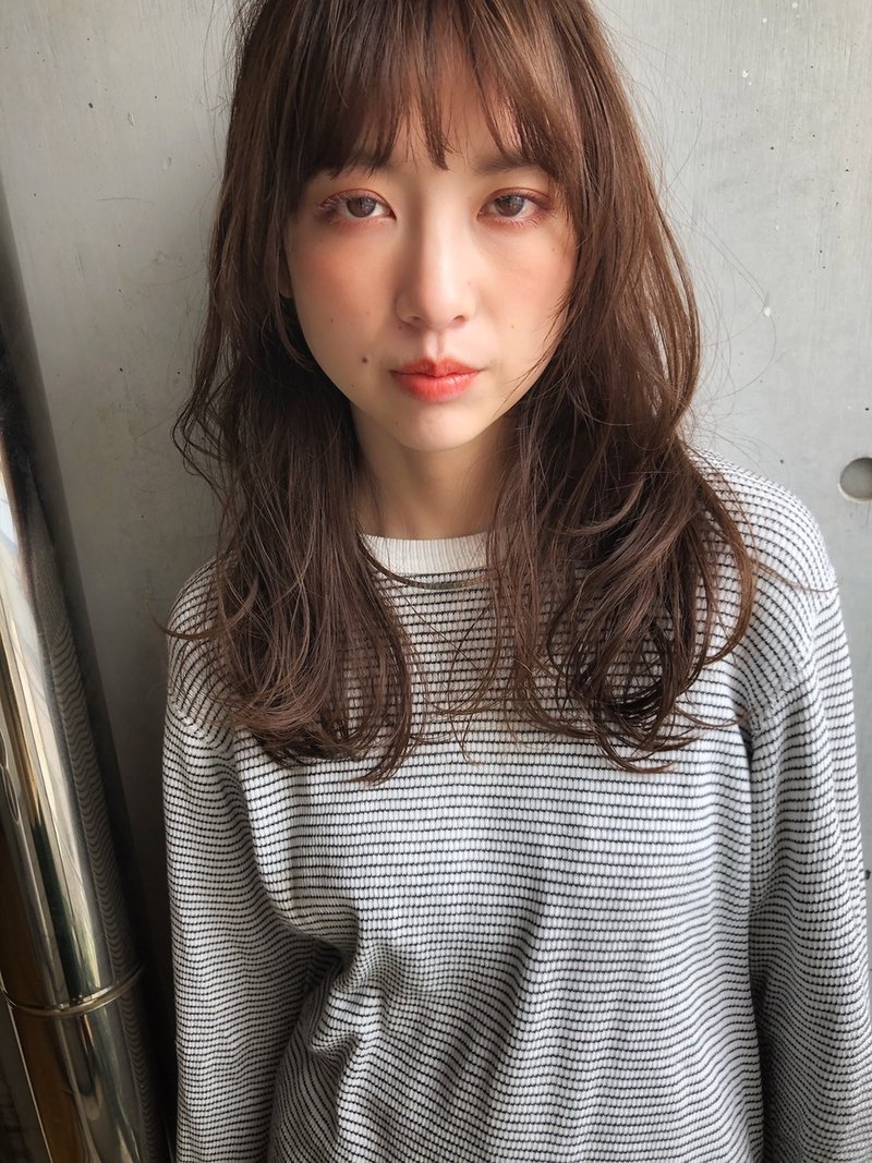 ロングヘア 無造作カール