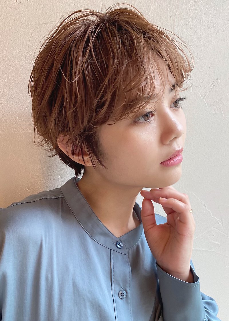 毛先パーマ＊ふわっと大人ショート＊