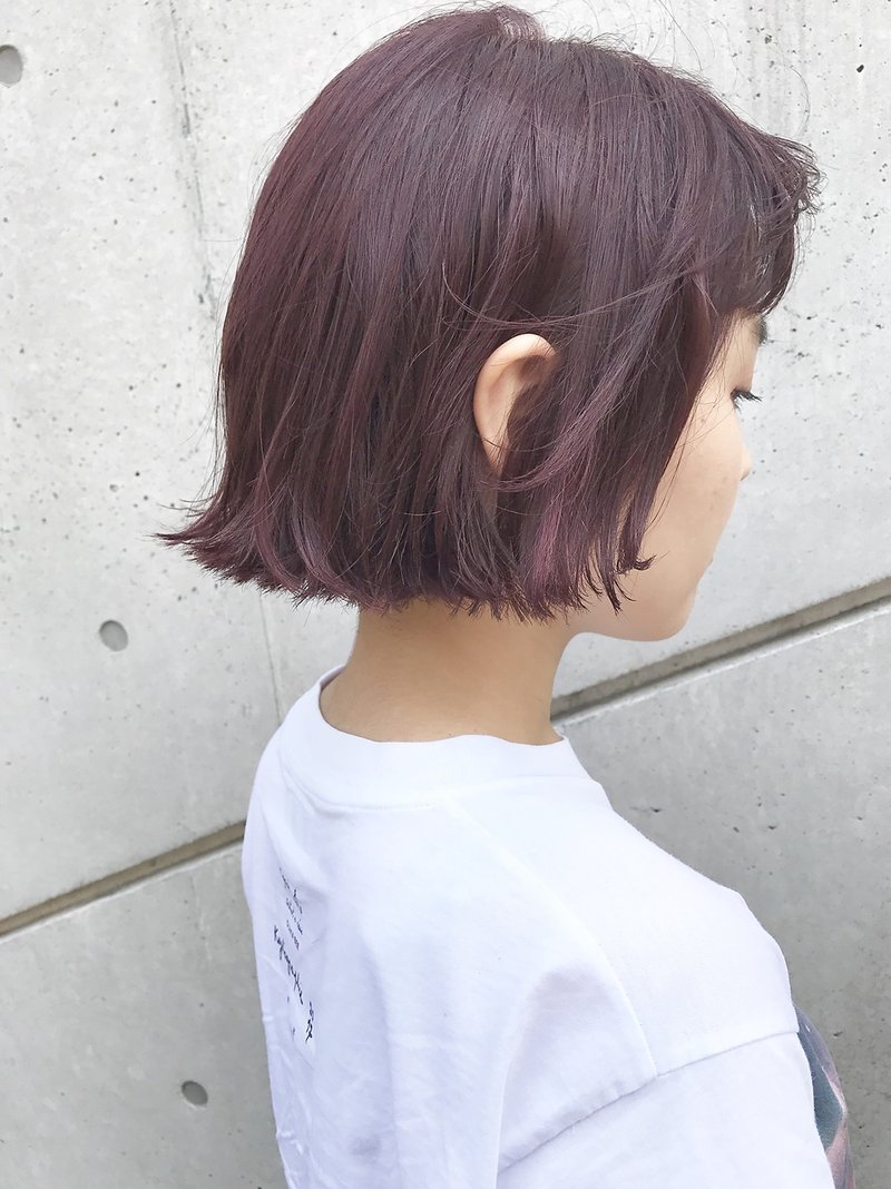 パープルバイオレット×スッキリボブ(^^) flowers矢野