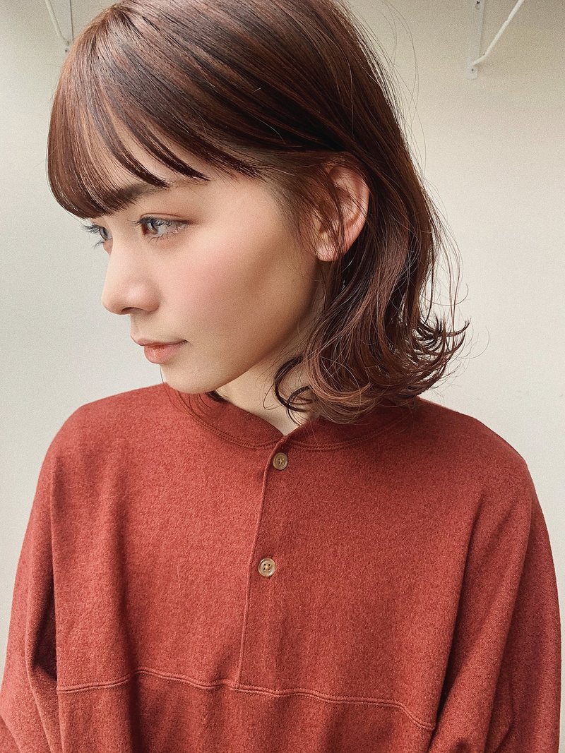 大人気◎ブリーチなしの透明感オレンジベージュ◯
