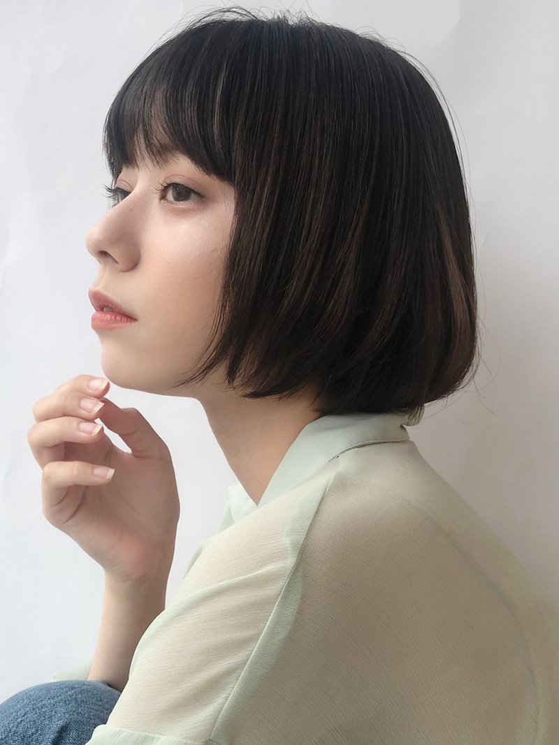 小顔に見えるナチュラルボブ　艶カラー/Salon銀座　菅野