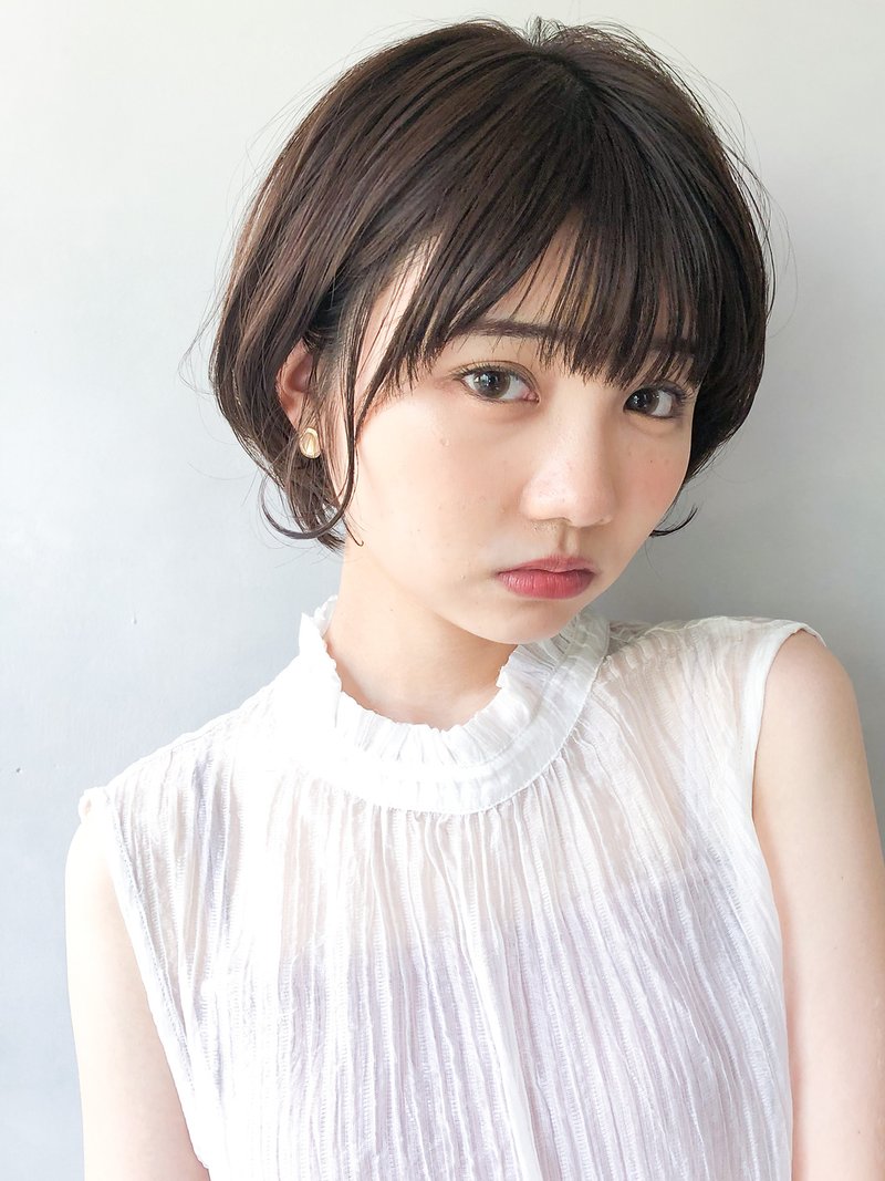マッシュボブ♪イメチェンフォギーベージュ耳かけショート♪時田