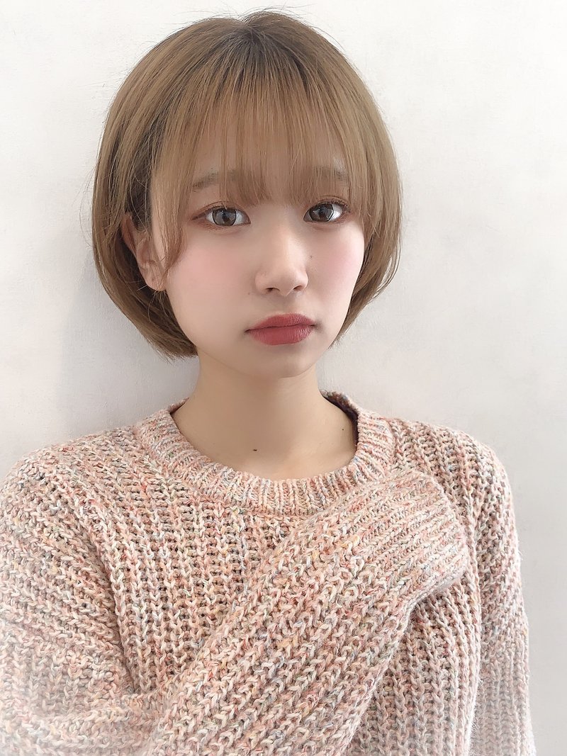 #ショートボブ #ミルキーベージュ #ハイトーン by姫野