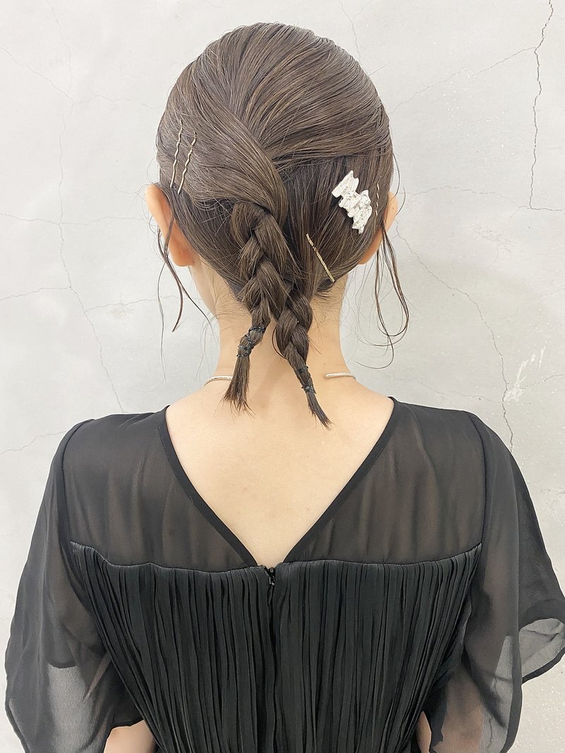 endlink ボブ×ヘアセット×三つ編み