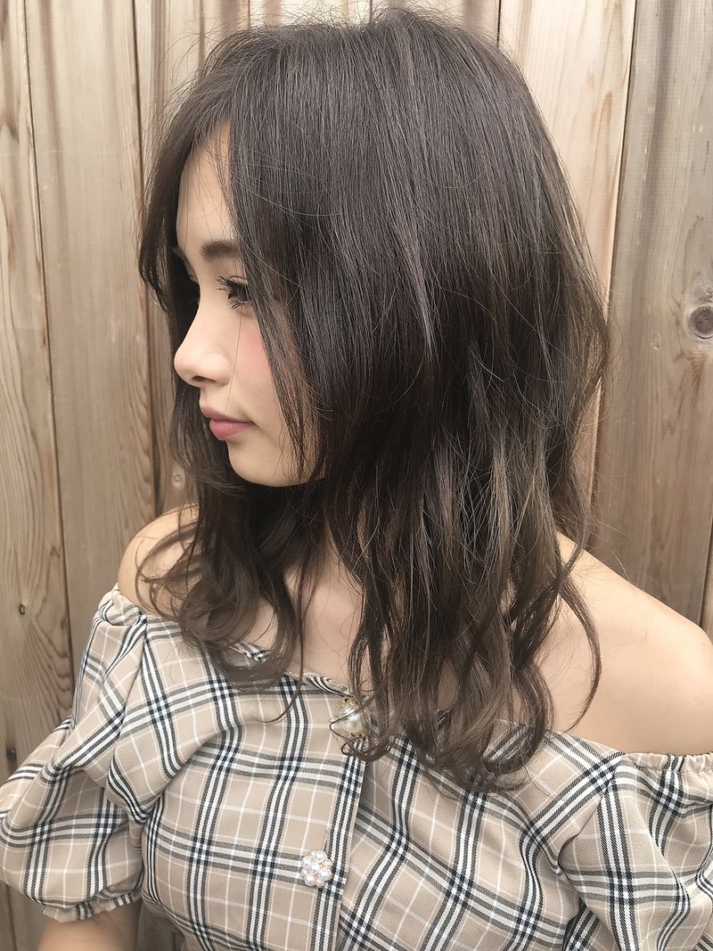 [表参道]ブランジュカラーと長め前髪のセミロング♪2藤沢