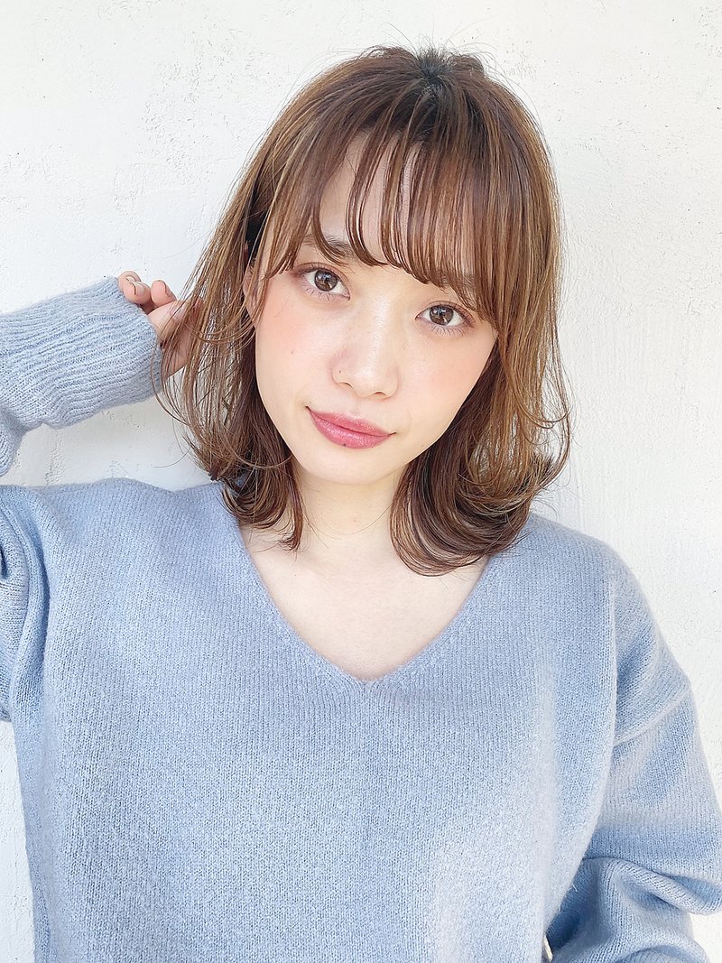 ミディアムレイヤー_オリーブカラーハイライトカラー_57545