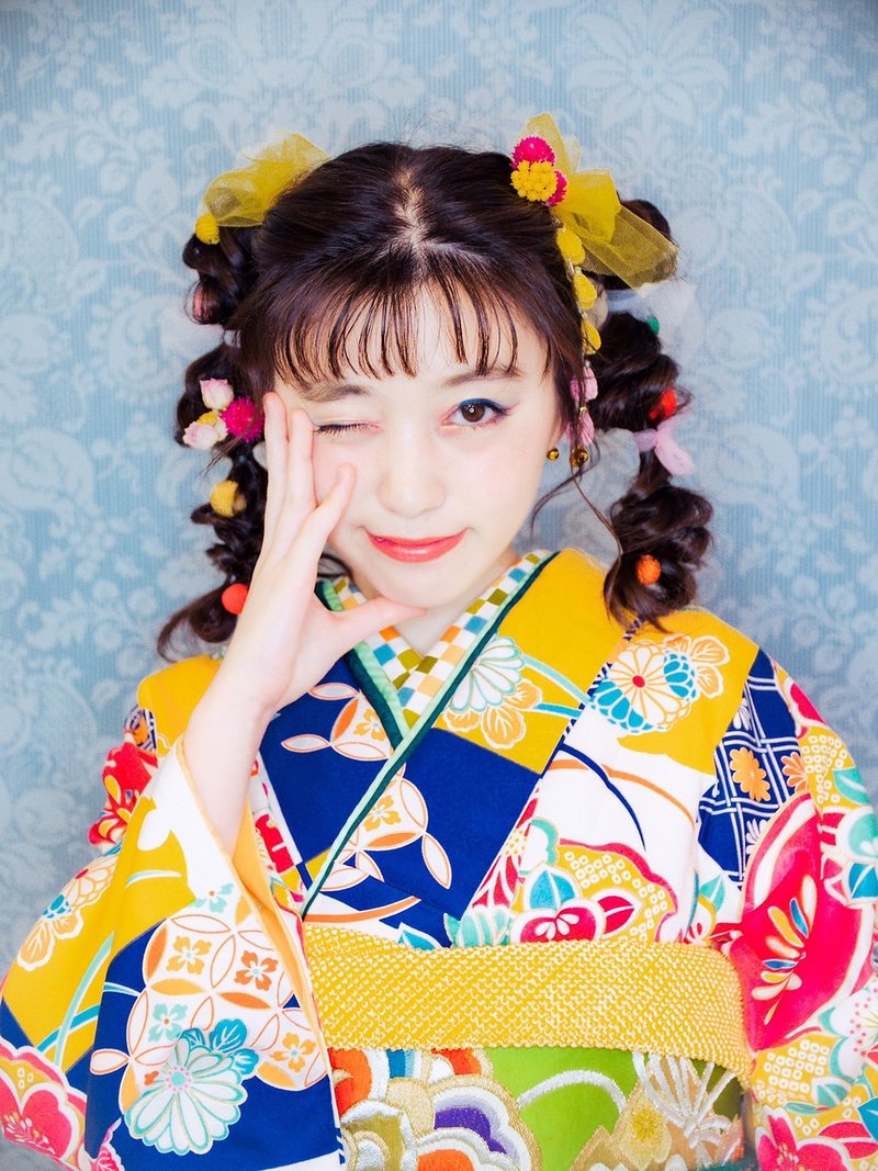 振袖スタイル☆人気のツインテール