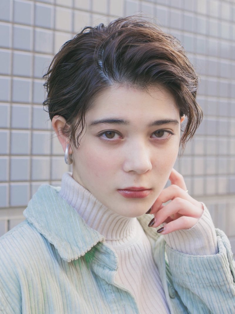 【HAIR BARTY】耳かけ×かきあげハンサムショート