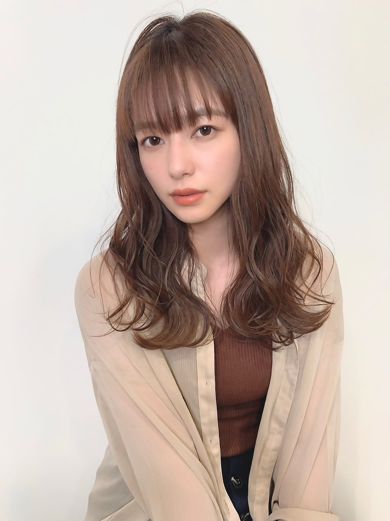 シースルーショコラブラウンシックエアリーヘア