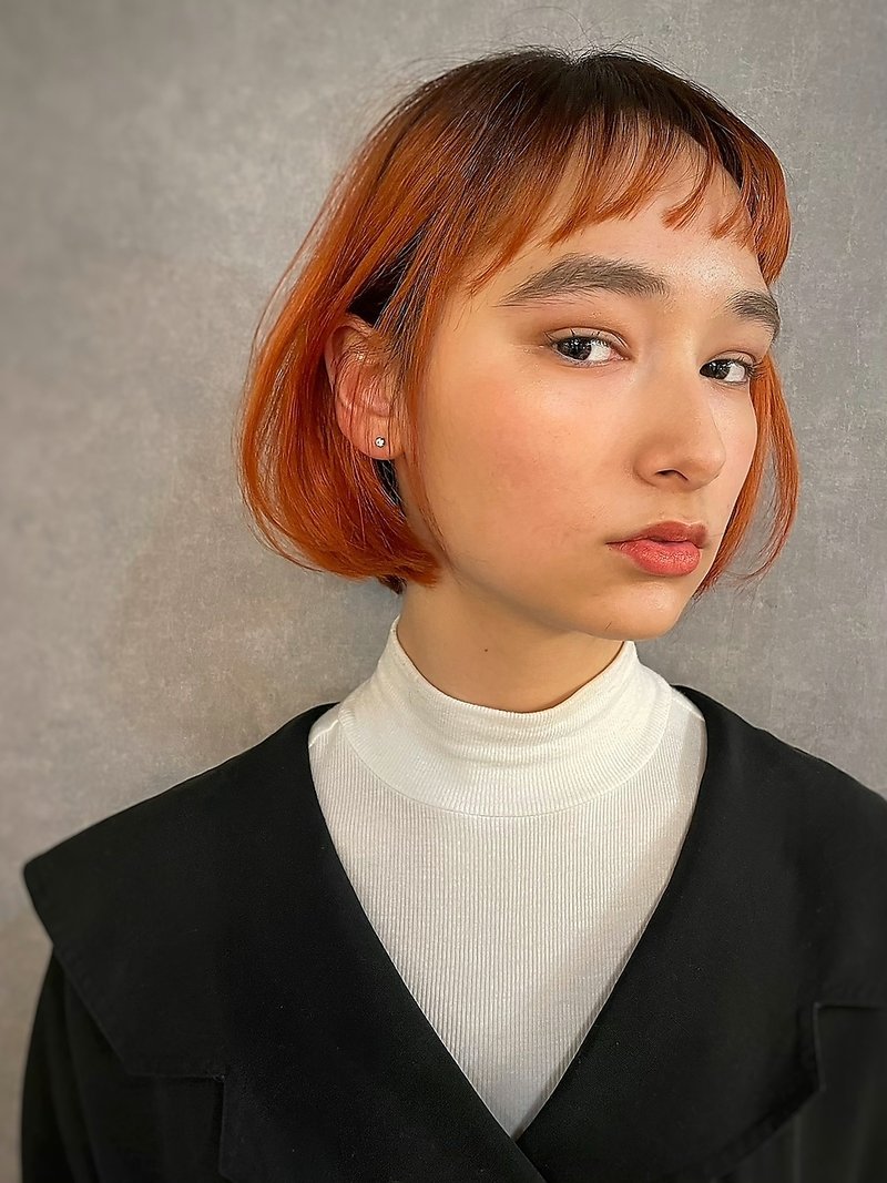 2021年旬 暖色系ヘアカラーはオレンジ系で決まり 髪色別カタログ ホットペッパービューティーマガジン