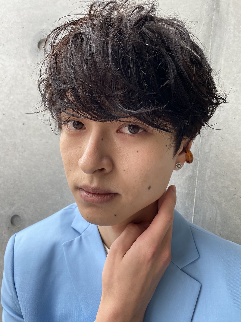【ROMMY.】大人カッコいいくせ毛風パーマソフトツーブロック