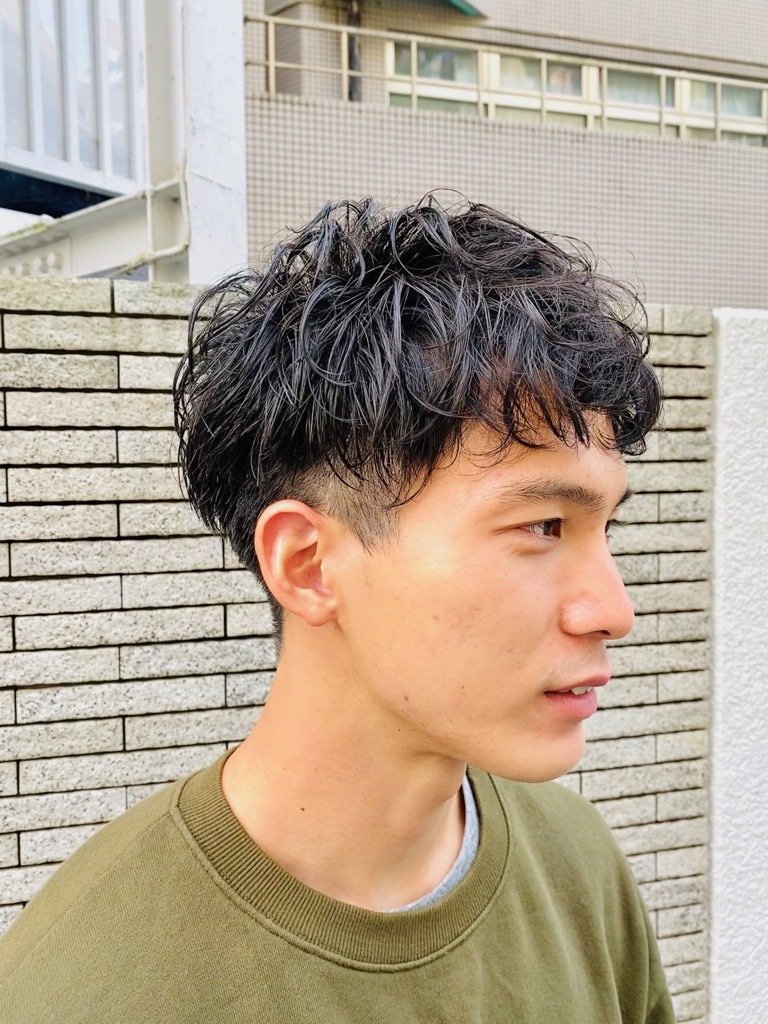 ツーブロックラフスパイラルマッシュ