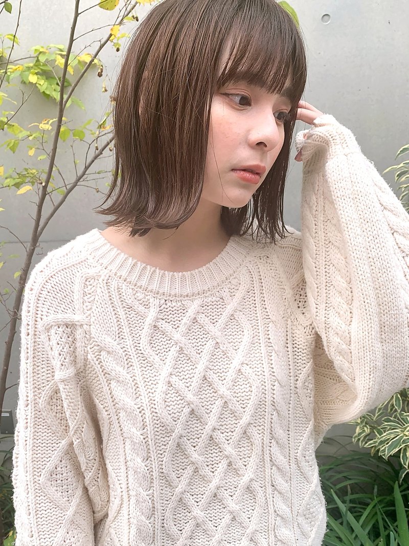 ナチュラルに可愛いbobを。透明感ベージュ【EIZO 松下】