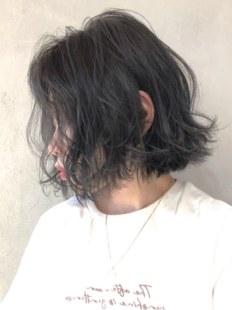 ブルージュボブ_オリーブカラーハイライトカラー_ba242411