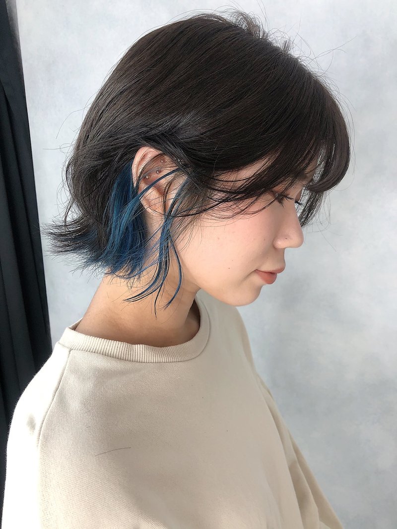 インナーカラーブルー♪