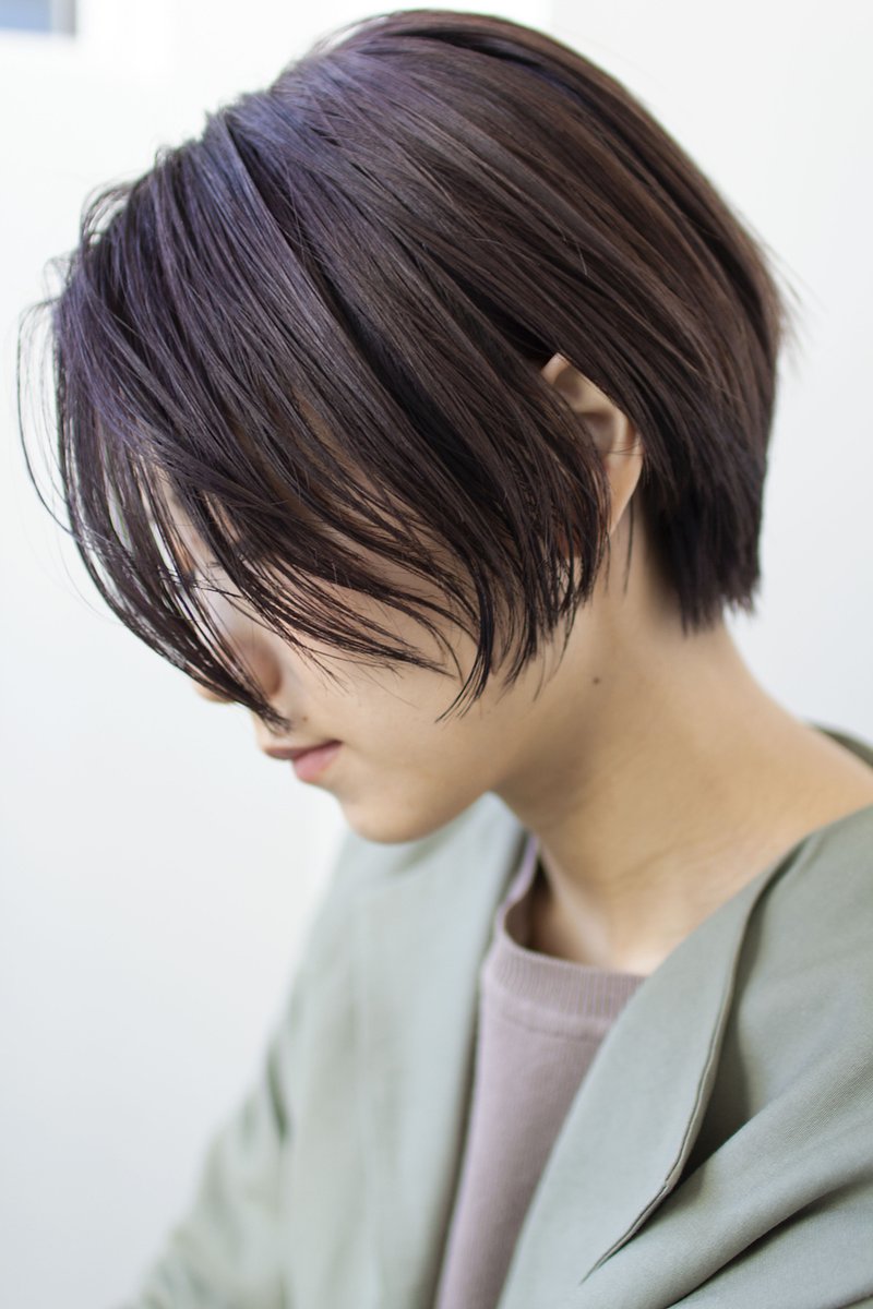 抜け感×丸みショート×シルキーバイオレット【新宿】